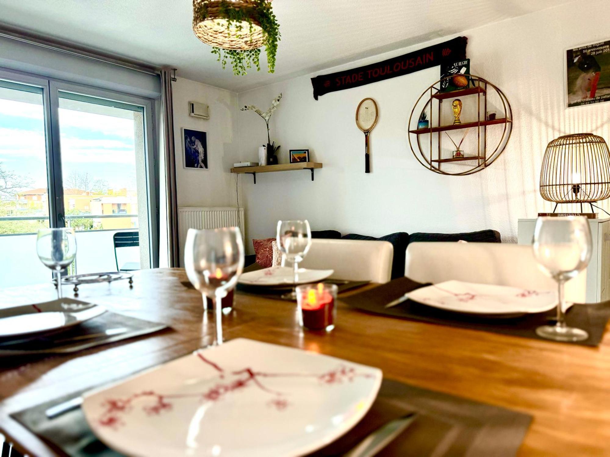 Bel Appartement T3 De 60M2 Avec Parking, Terrasse, Proche Du Metro Et Du Periph Toulouse Exterior foto