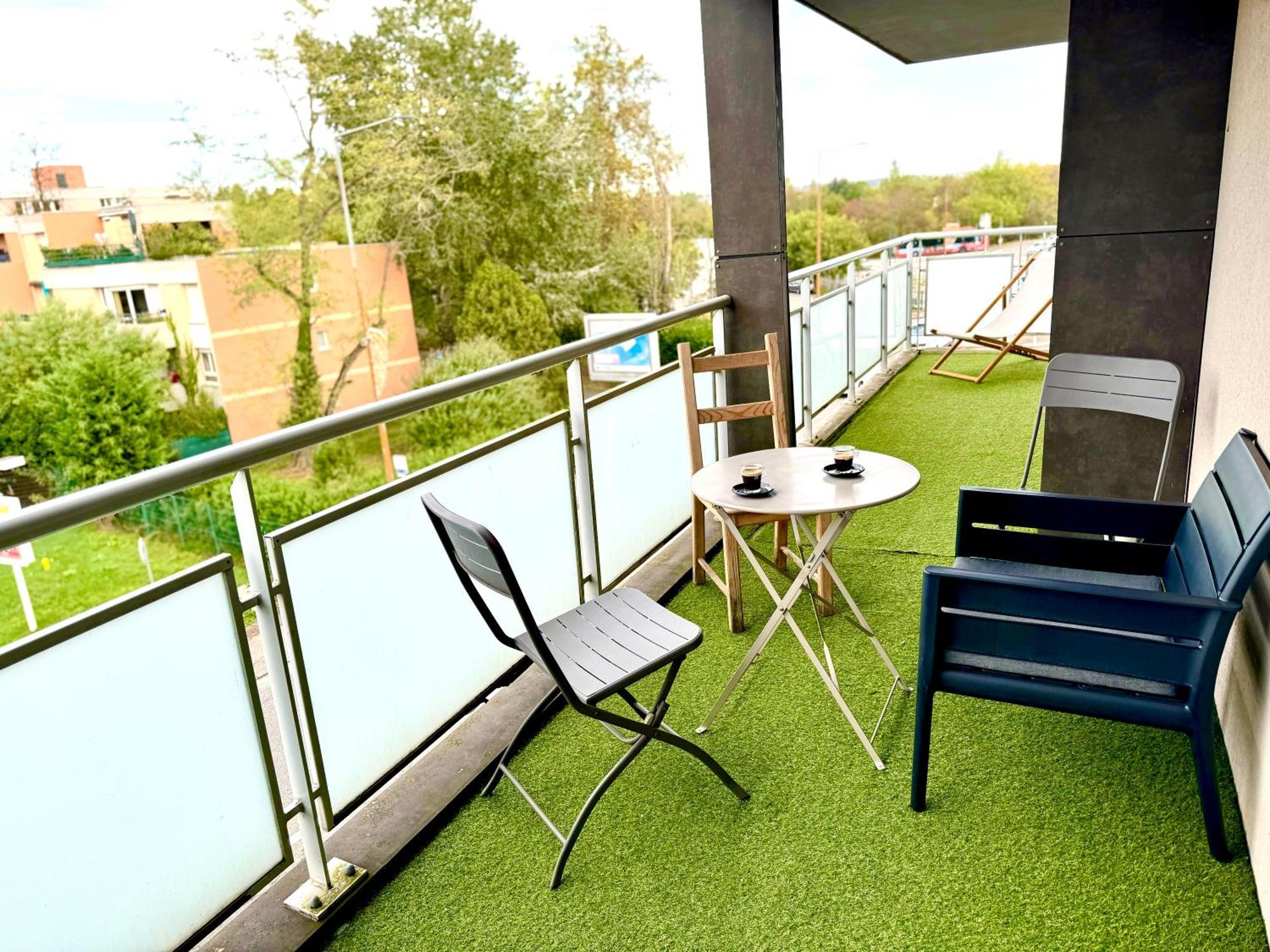 Bel Appartement T3 De 60M2 Avec Parking, Terrasse, Proche Du Metro Et Du Periph Toulouse Exterior foto