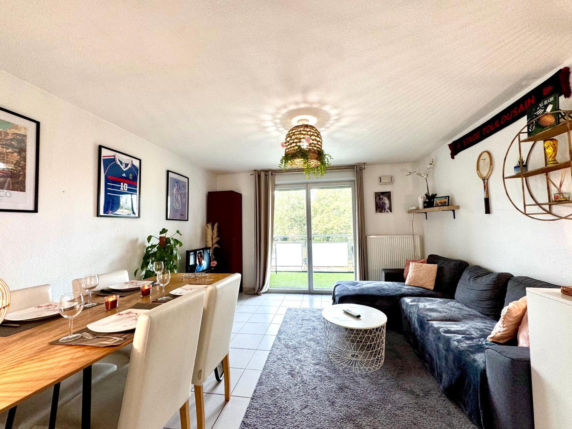 Bel Appartement T3 De 60M2 Avec Parking, Terrasse, Proche Du Metro Et Du Periph Toulouse Exterior foto
